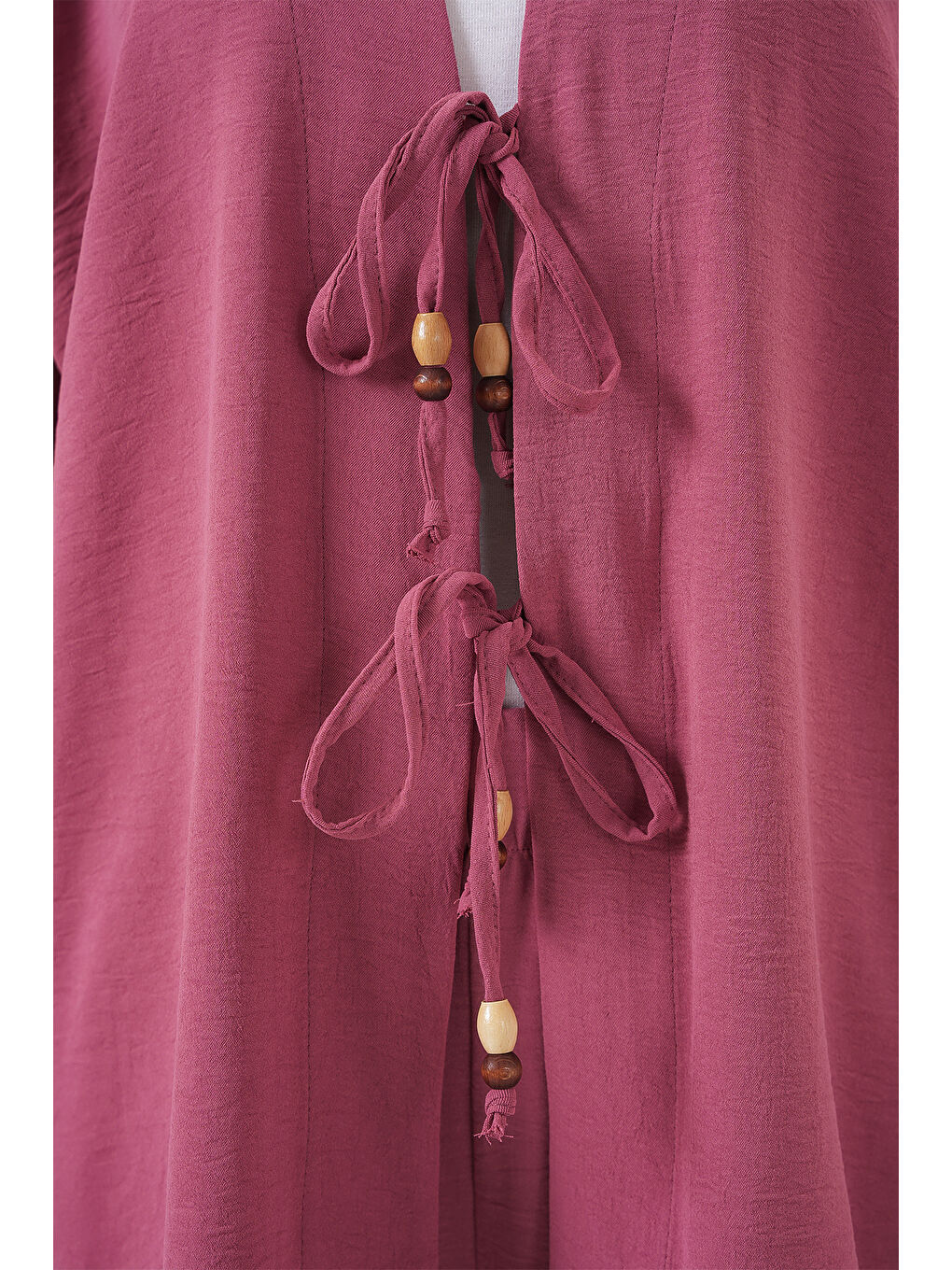 Pembe Kadın Ayrobin Kimono Pantolon İkili Takım 6739 - Gül Kurusu-4