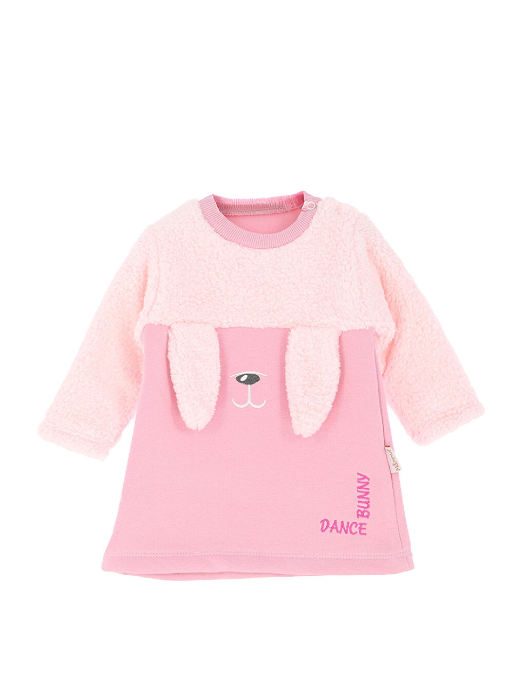 Pembe Kız Bebek Pelüş Elbise 6-12Ay 12474