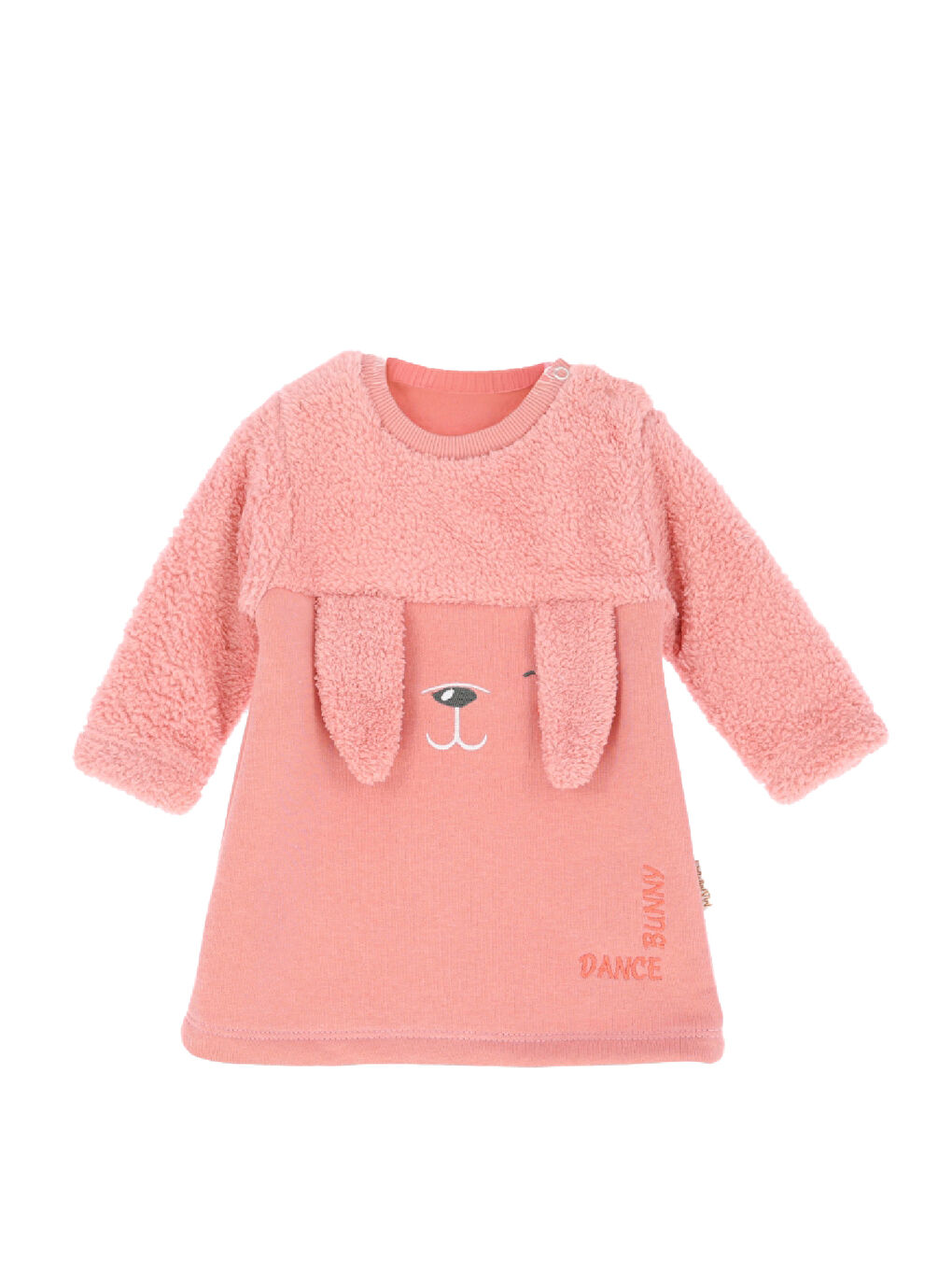 Pembe Kız Bebek Pelüş Elbise 6-12Ay 12474