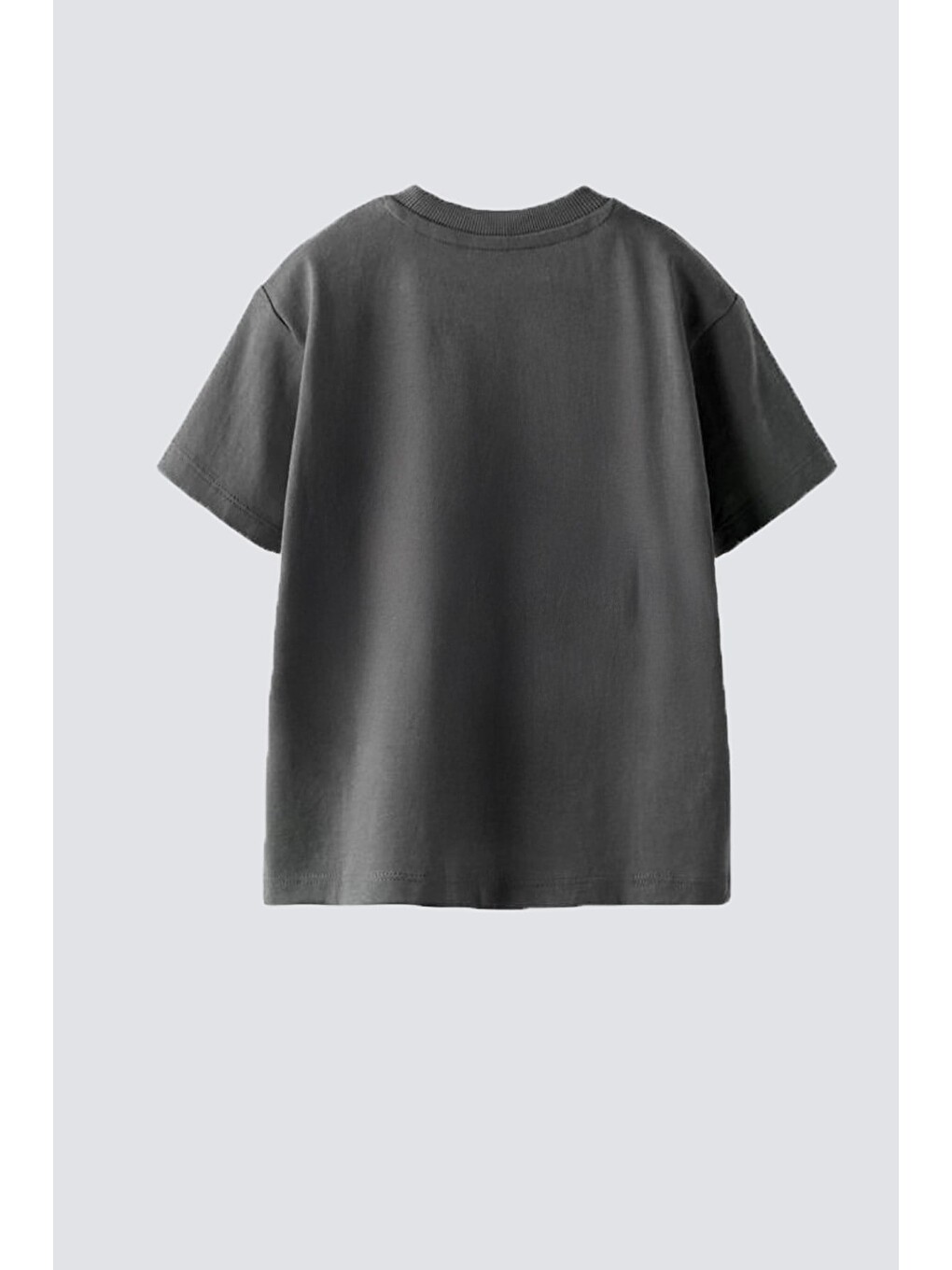 Antrasit Unisex Çocuk Pamuklu Demokratik Kongo Baskılı T-shirt-2