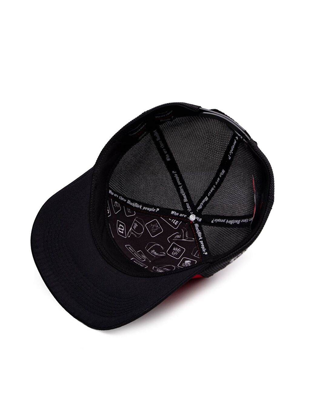 Boss Logolu Siyah-Kırmızı Trucker Şapka-2