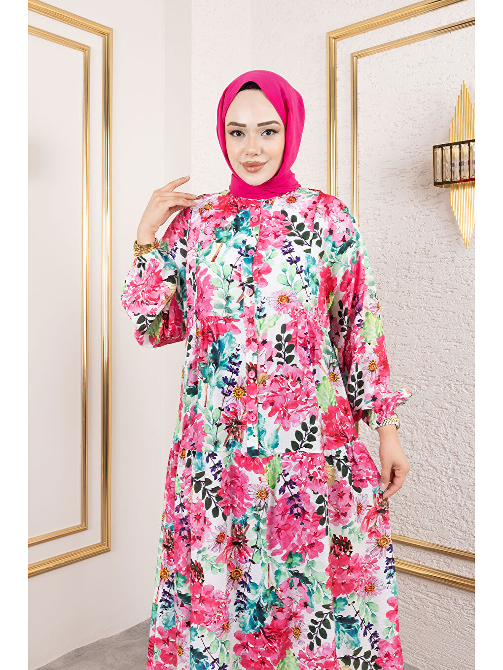 Lamia Elbise TSD250211 Fuşya-1