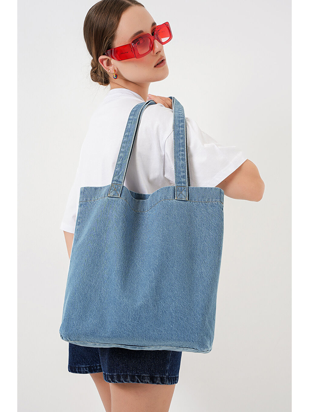 Kadın Jean Omuz Çantası 010184   Mavi-1