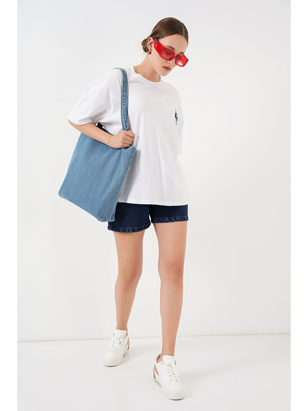 Kadın Jean Omuz Çantası 010184   Mavi-2