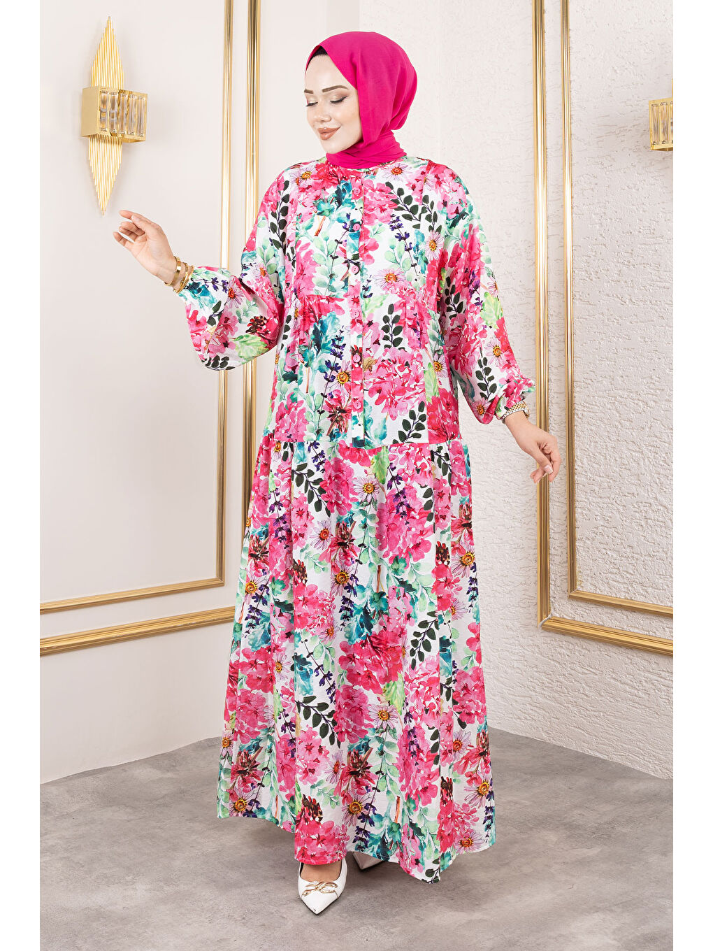 Lamia Elbise TSD250211 Fuşya-2