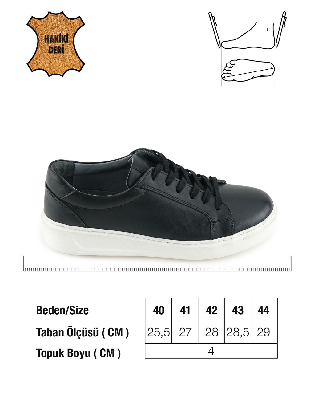 Siyah Erkek İç Dış Hakiki Deri Ortopedik Rahat Taban Bağcıklı Ayarlanabilir Günlük Spor Ayakkabı-1