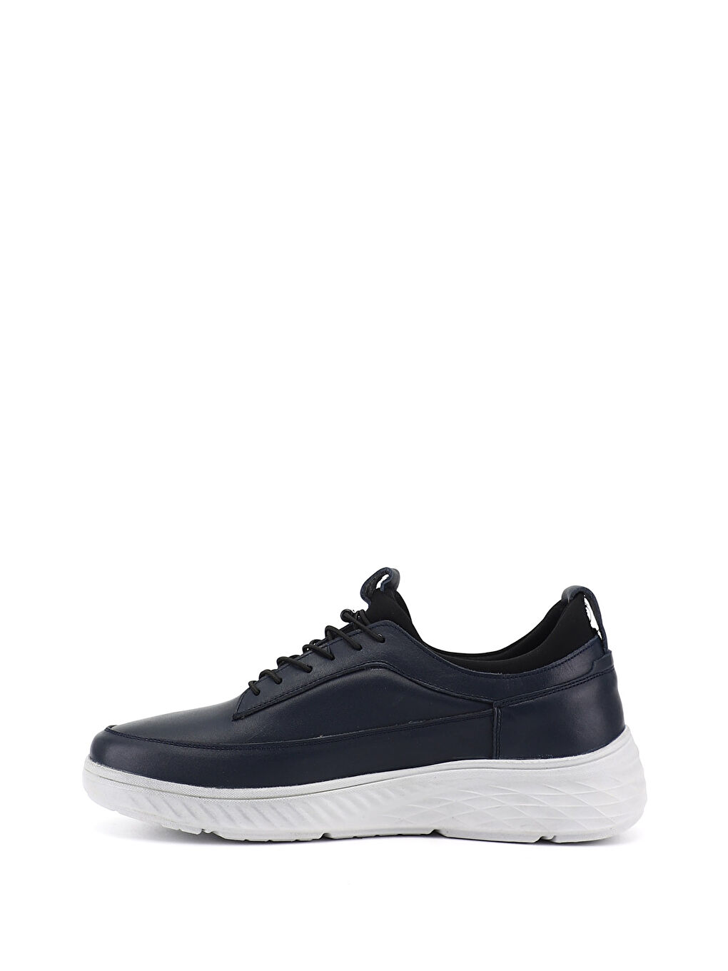 Lacivert Erkek AÇIK LACİVERT Bağcıklı Hakiki Deri Sneaker-3