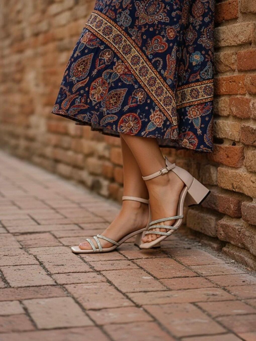 Kadın Liza Bej Taşlı Yeni Sezon Abiye Ayakkabı-1