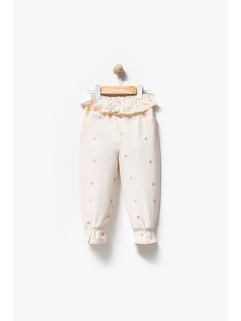 Pembe Su Taşı Yaka Detaylı Kız Bebek Alt Üst Takım 9092-2