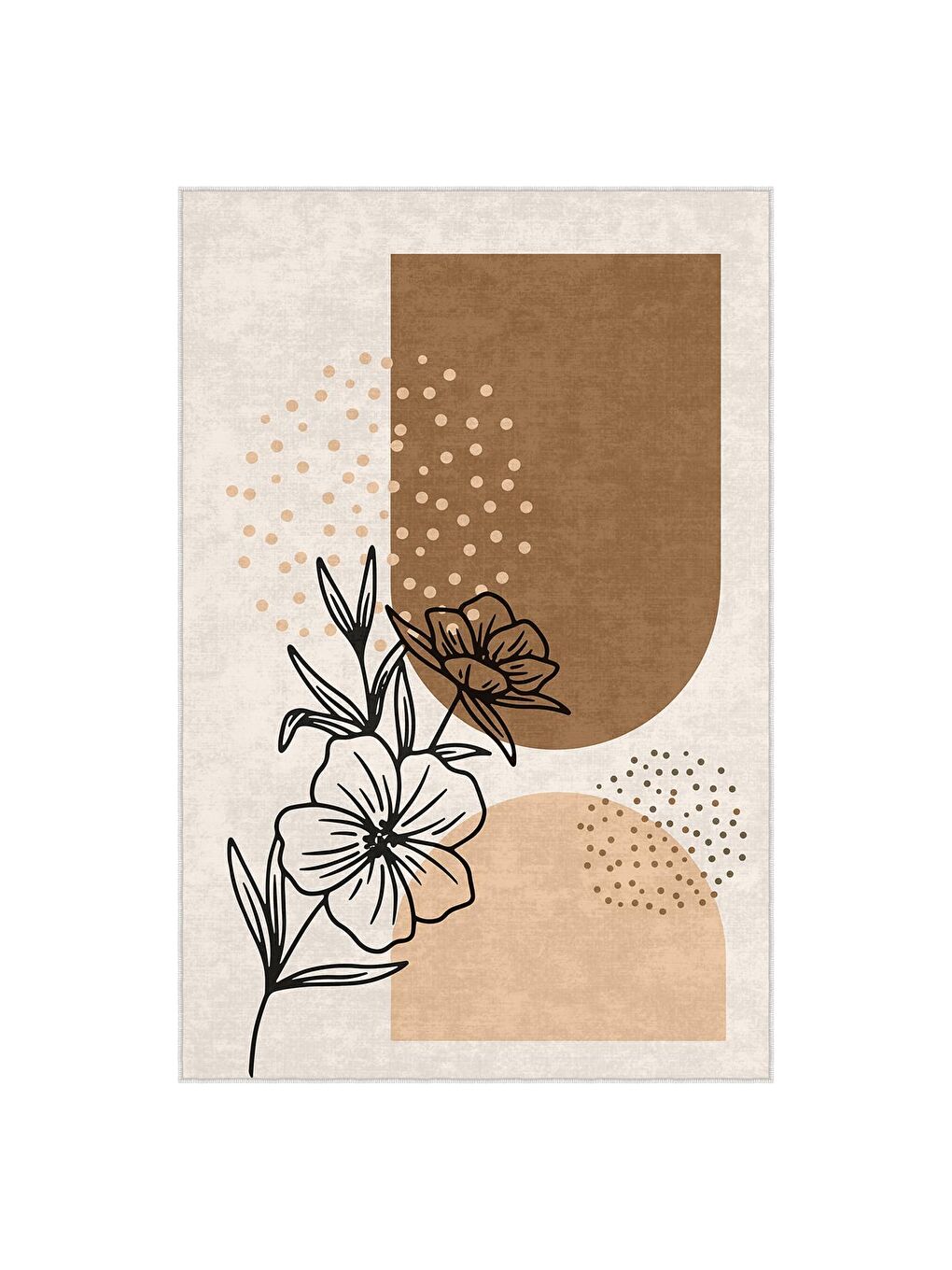 Karışık Dekoratif Özel Tasarım Yıkanabilir,İnce, Kaymaz Tabanlı, Modern Mutfak Halısı 60x100-3