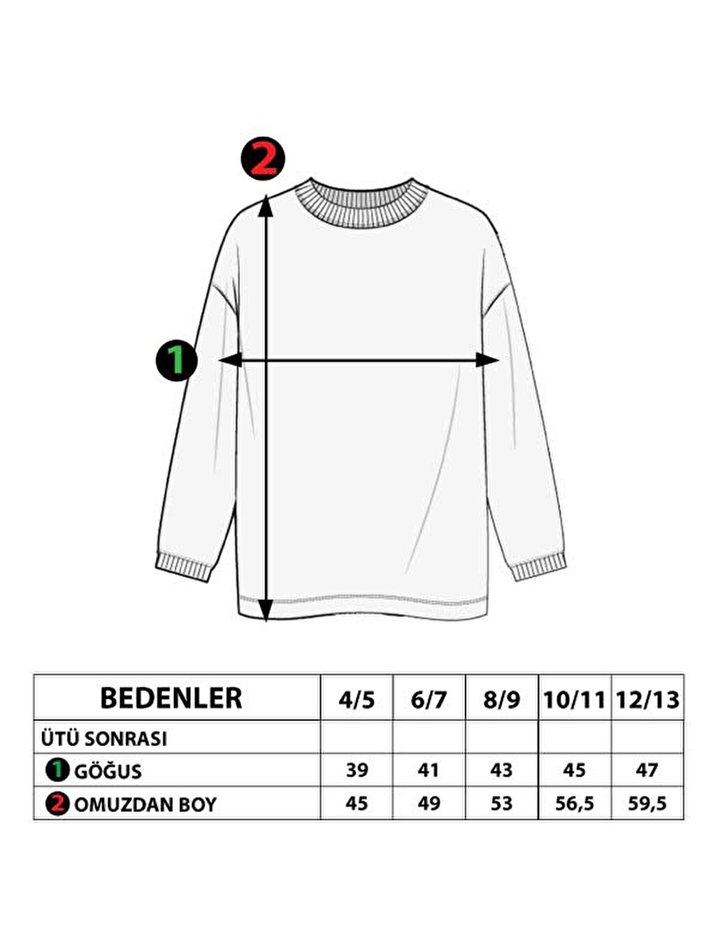 Yeşil Kız Çocuk Balıkçı Yaka İçi Pamuklu Sweatshirt-1