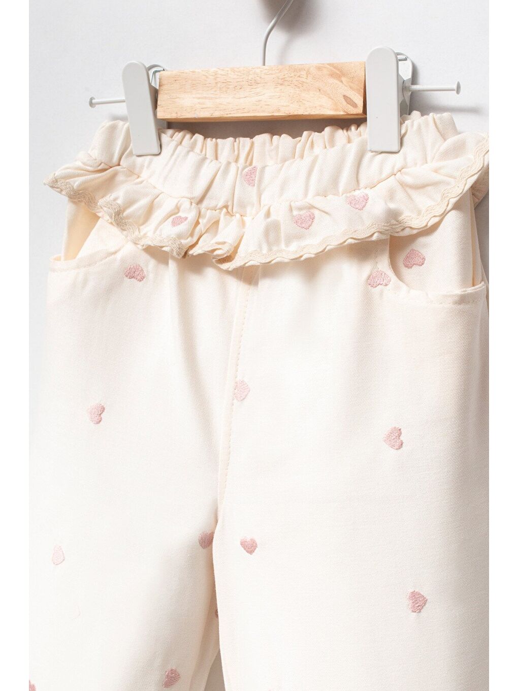 Pembe Su Taşı Yaka Detaylı Kız Bebek Alt Üst Takım 9092-3