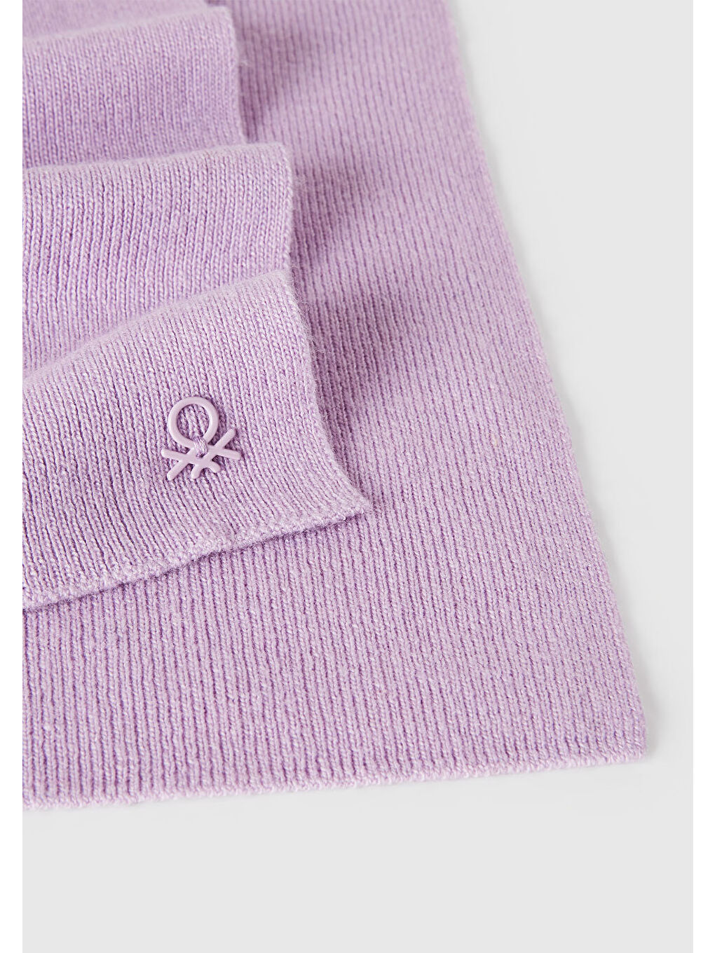 Kız Çocuk Lila Yün ve Viskoz Karışımlı Logo Nakışlı Atkı-2