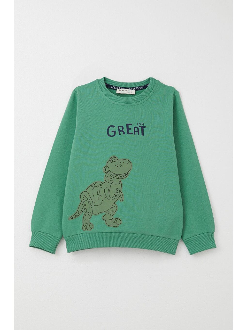 Erkek Çocuk Eşofman Takım Harika Dinozor Baskılı Mint Yeşili (1.5-5 Yaş)-1