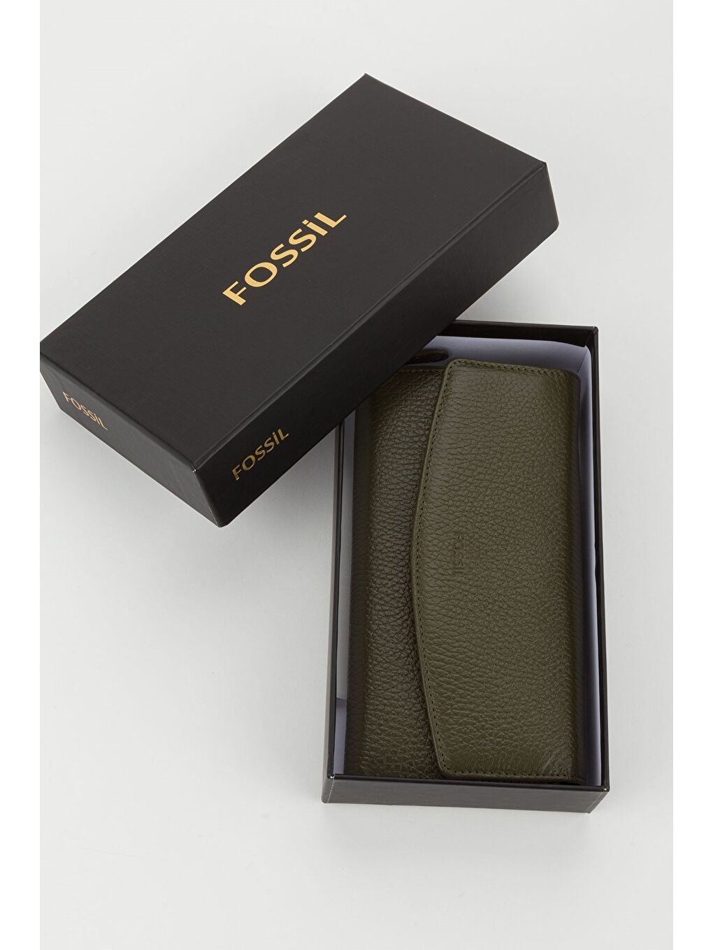 Yeşil Kutulu Hakiki Deri Mürdüm Büyük Boy Kadın El Portföyü Kartlık Cüzdan-7