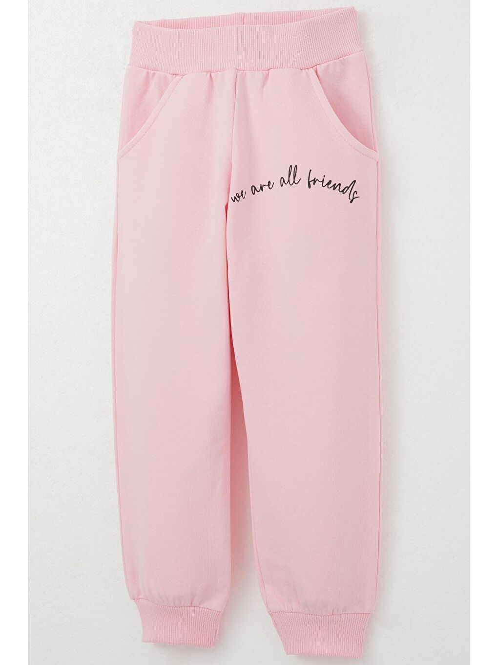 Kız Çocuk Eşofman Takım Arkadaşlık Temalı Sevimli Ayıcık Baskılı Pembe (1-3 Yaş)-6