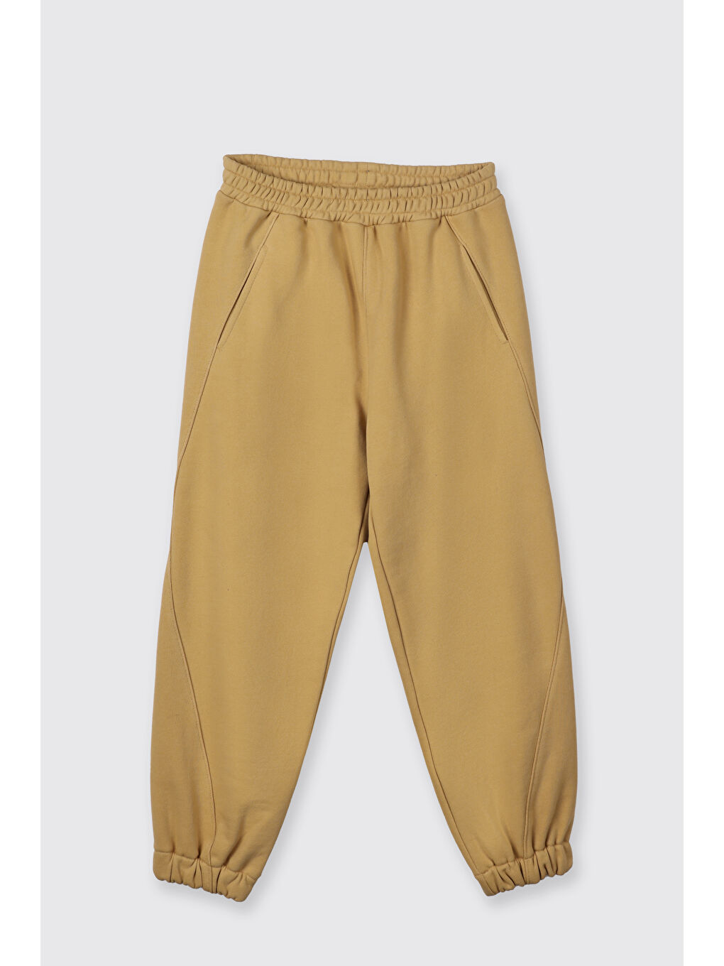 Sarı Erkek Çocuk Beli Lastikli Hardal Eşofman Altı-2