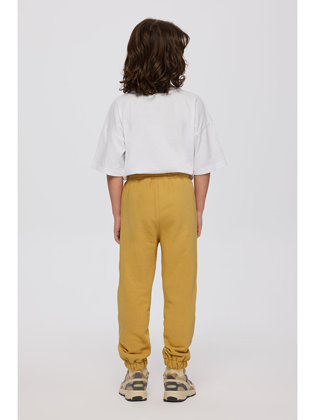 Sarı Erkek Çocuk Beli Lastikli Hardal Eşofman Altı-6