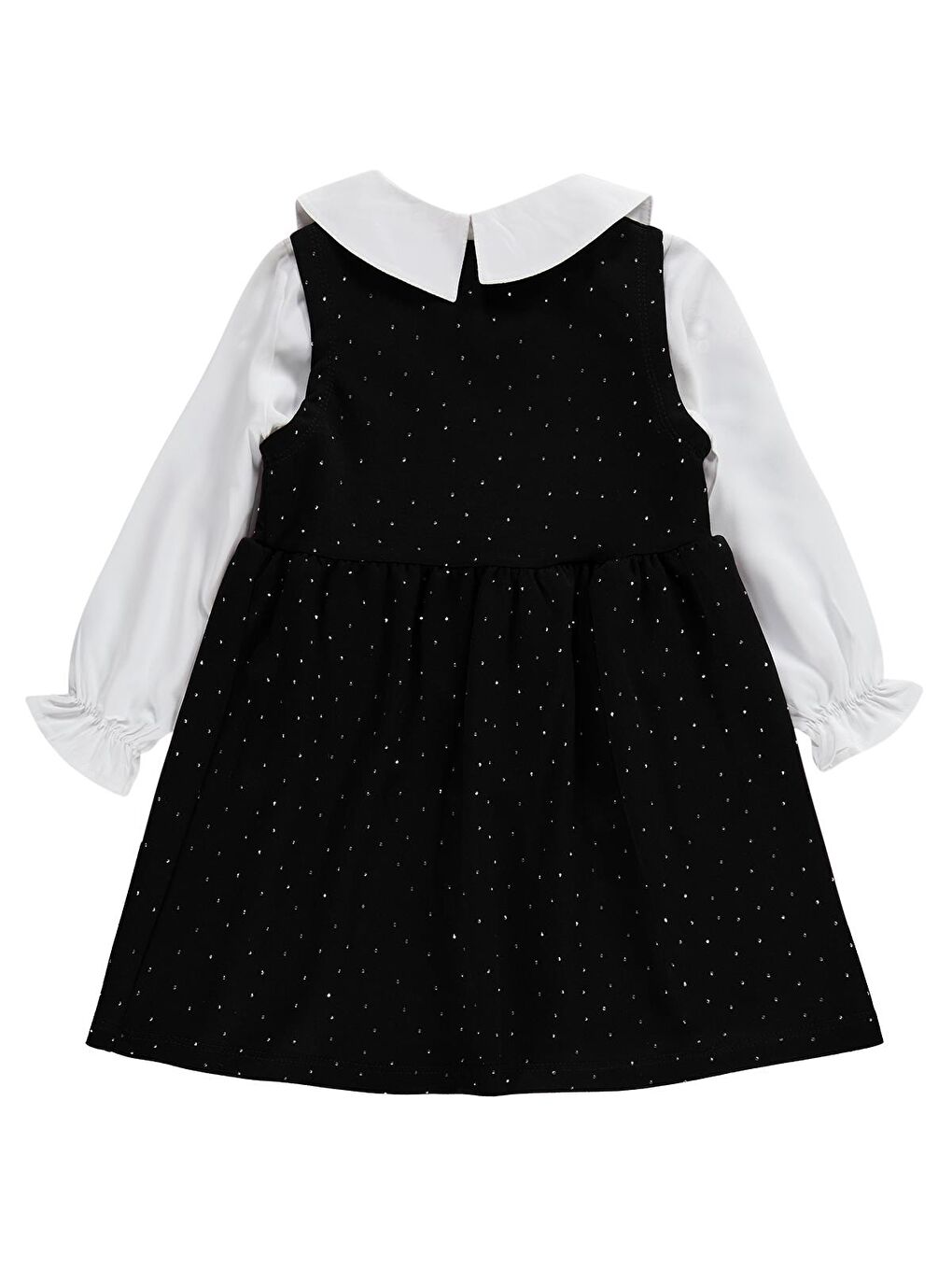 Girls Taş Baskılı 2-5 Yaş Elbise - Siyah-1