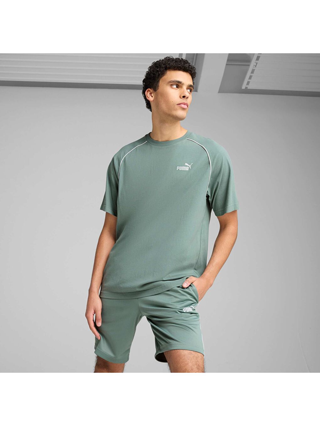 Yeşil Sport Erkek Tişört-4