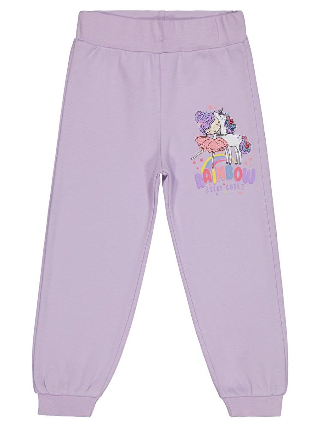 Lila Girls Rainbow Baskılı 2-5 Yaş Eşofman Altı