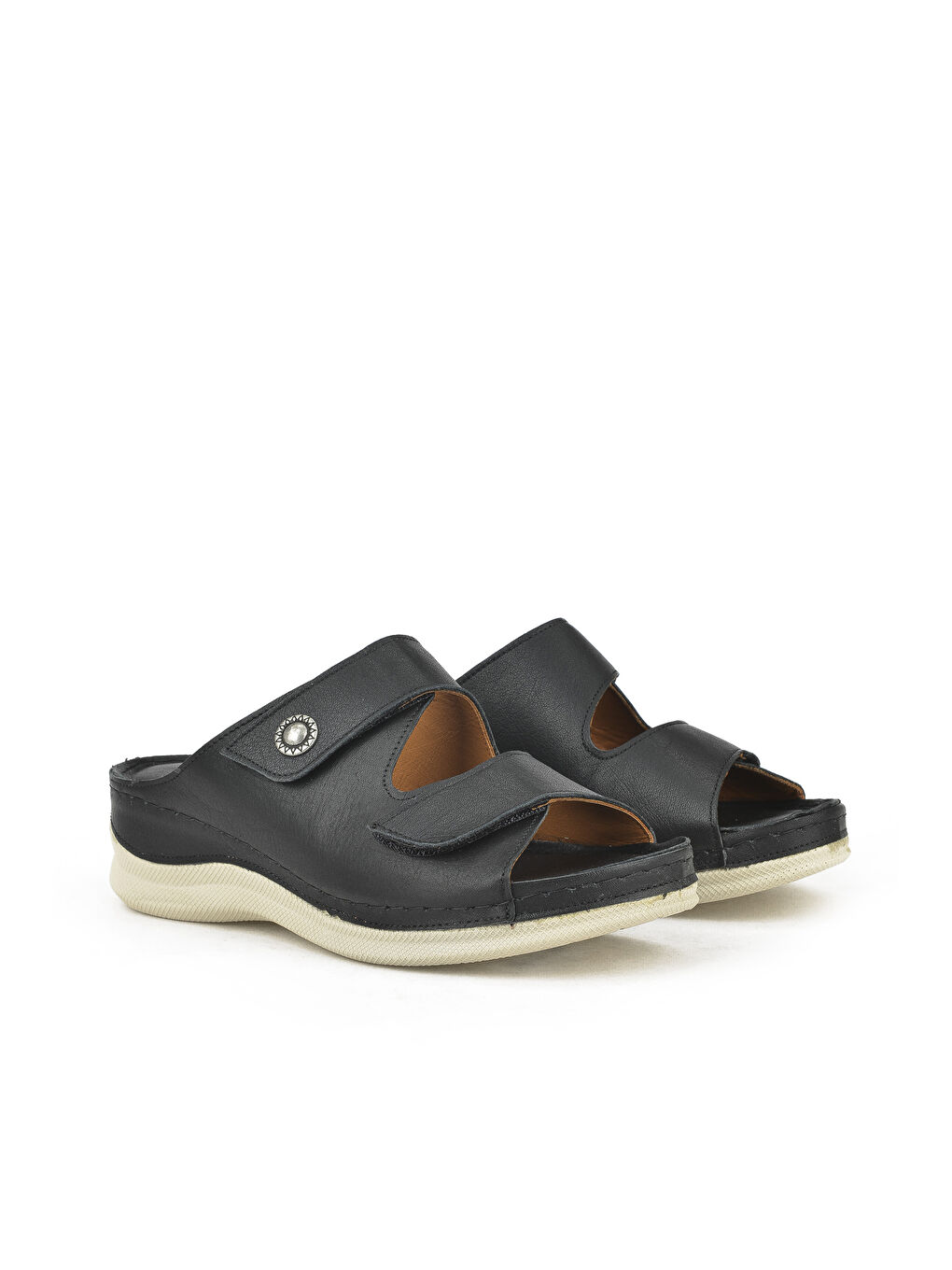 Kadın Hakiki Deri Terlik 1411034Z415 Siyah-3