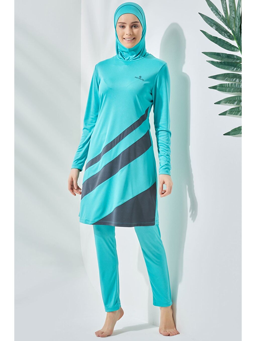 Yeşil Tam Kapalı Tesettür Mayo C11020 Mint