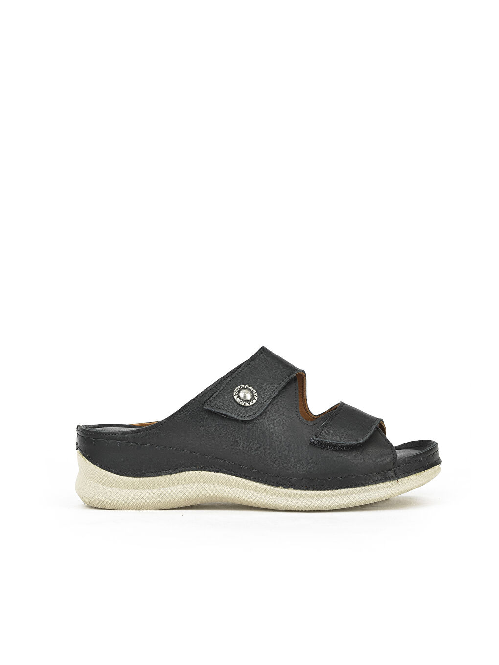 Kadın Hakiki Deri Terlik 1411034Z415 Siyah-4