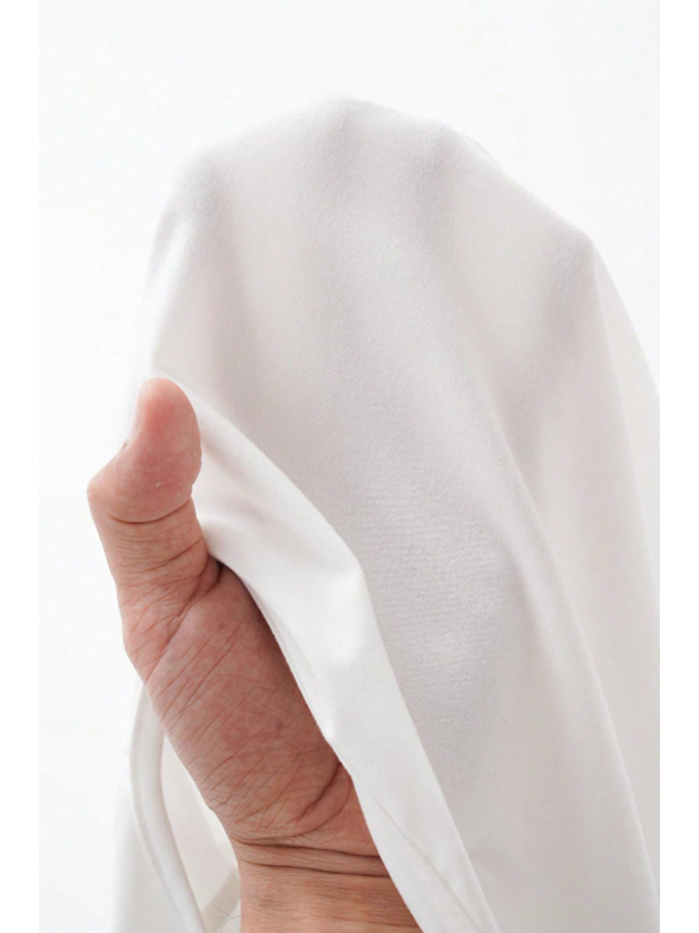 Kadın V Yaka Beyaz Basic Tişört | Pamuklu Kısa Kollu Günlük T-Shir-5