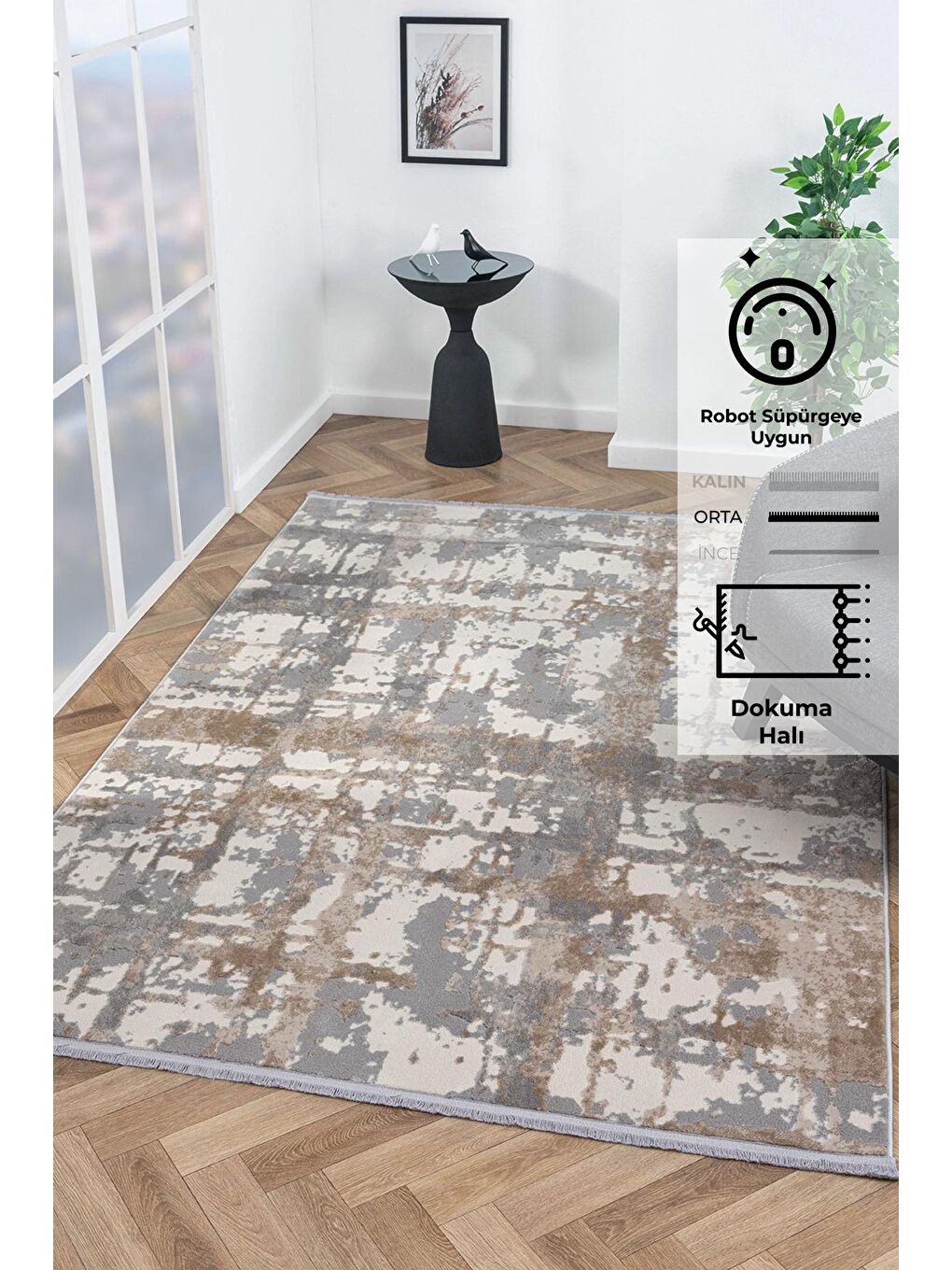 Bej Notta 1100 Modern Halı-80x200