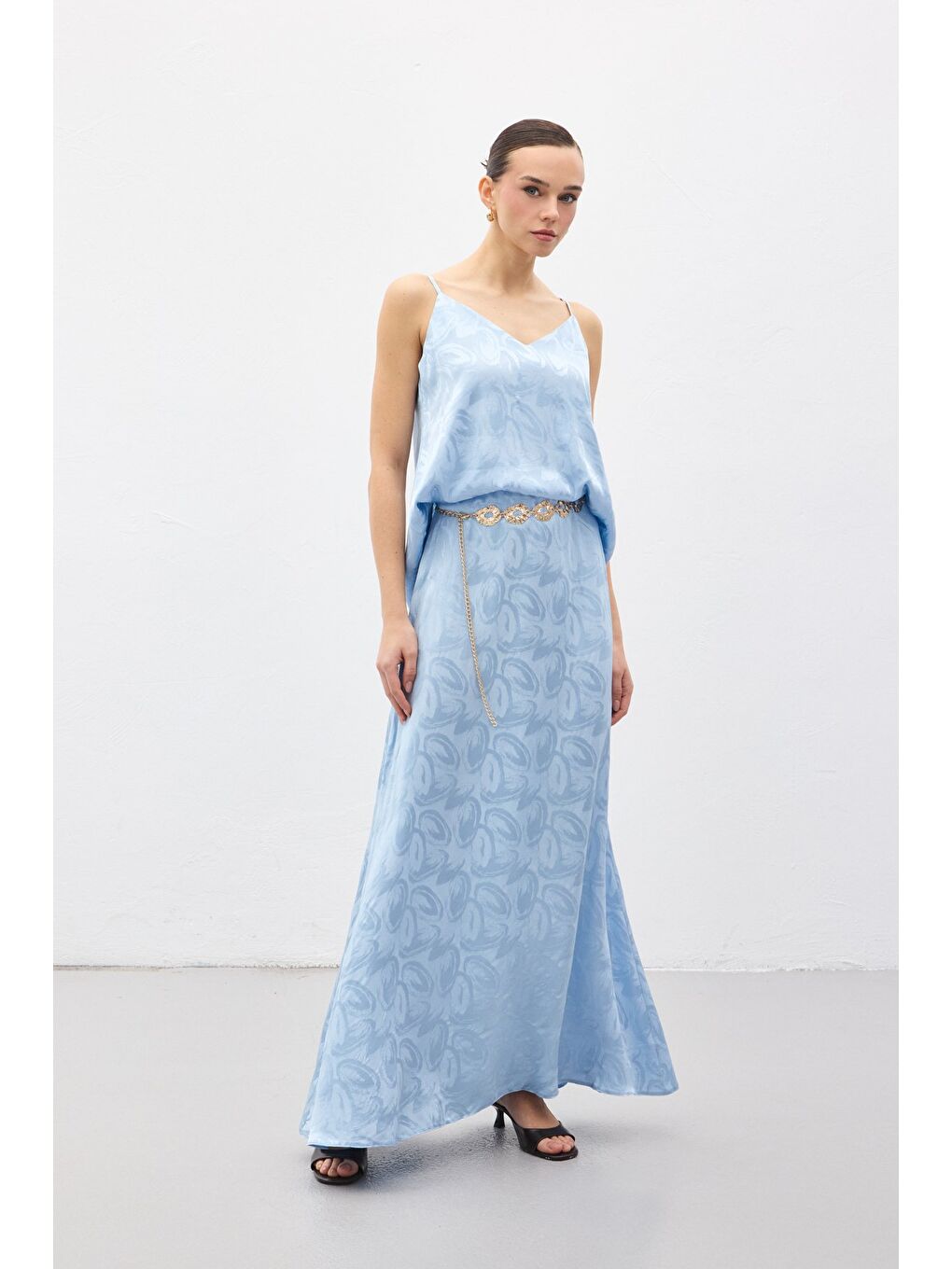 Lior Uzun Etek - Mavi-1