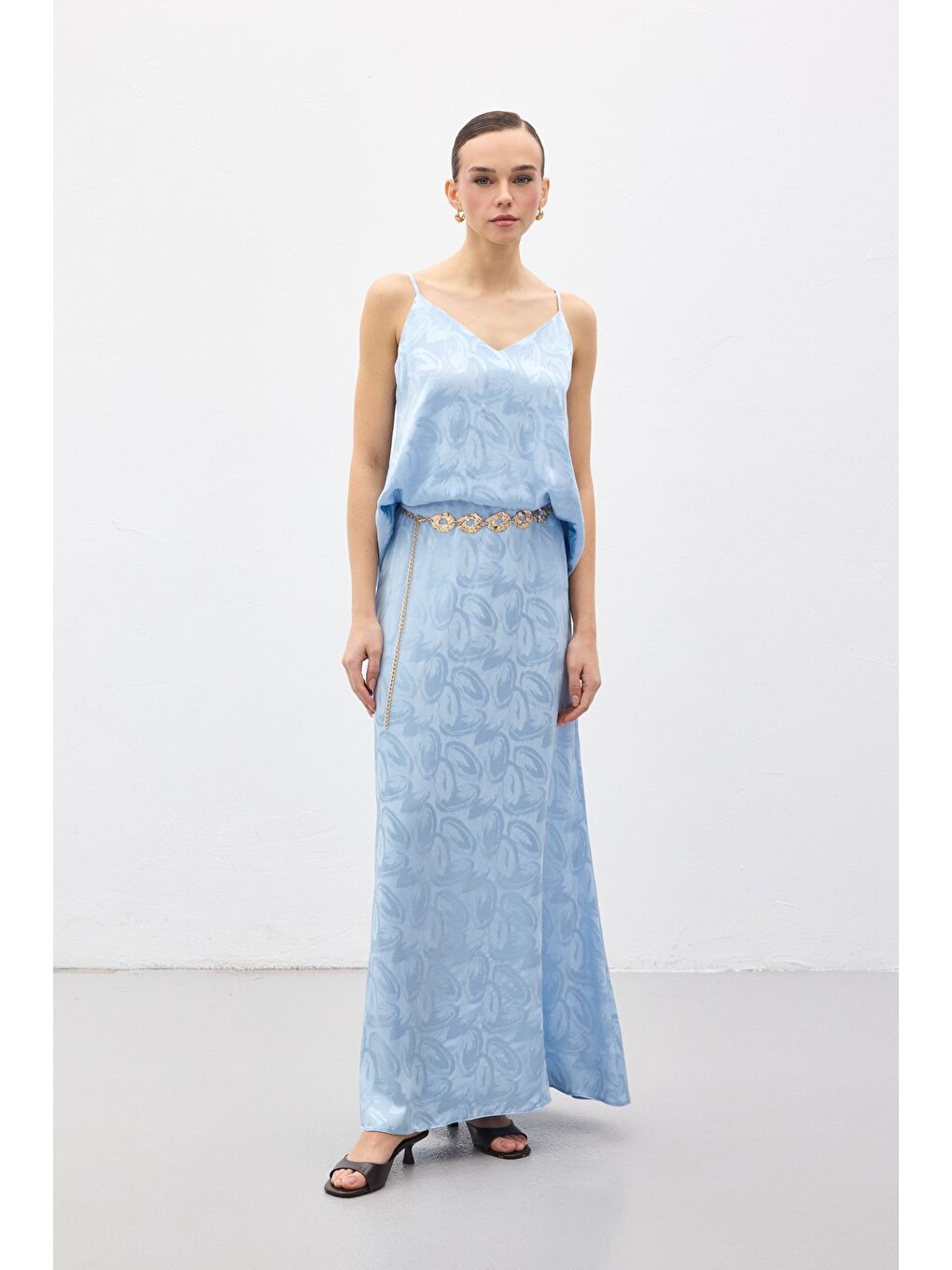 Lior Uzun Etek - Mavi-3