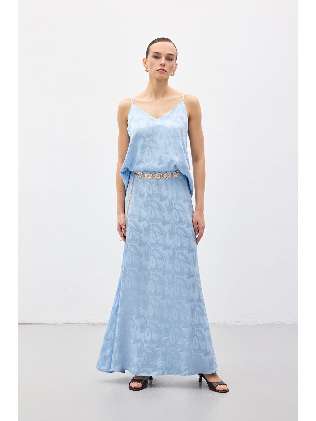 Lior Uzun Etek - Mavi-4