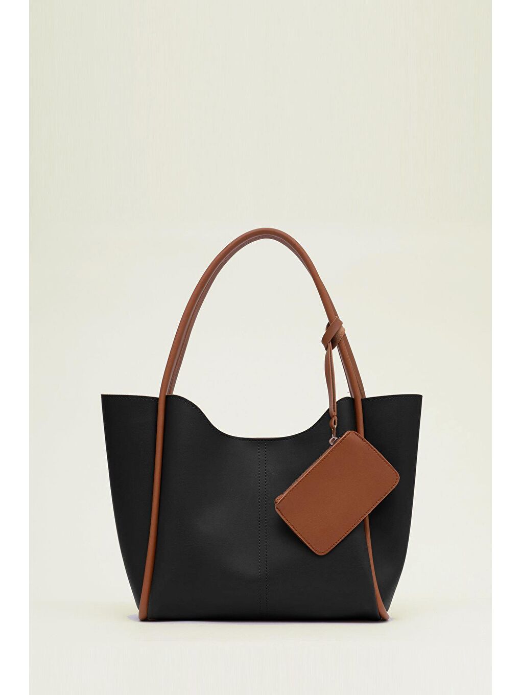 Cüzdanlı Kahverengi Kadın Omuz Çantası-1