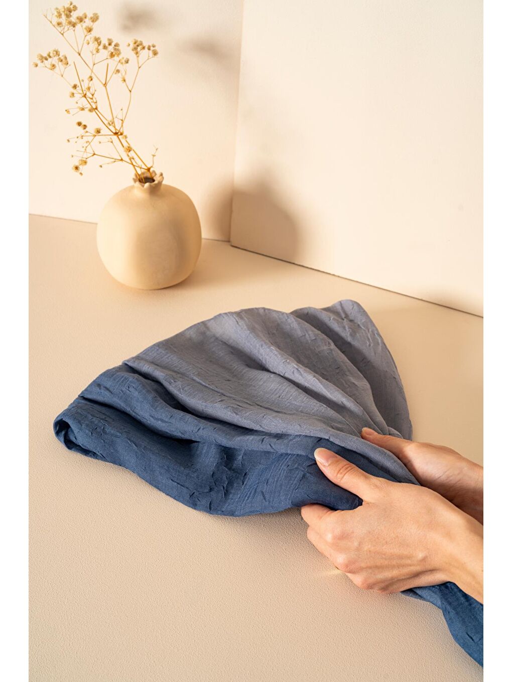 İndigo Kadın Degrade Konfor Şal-1