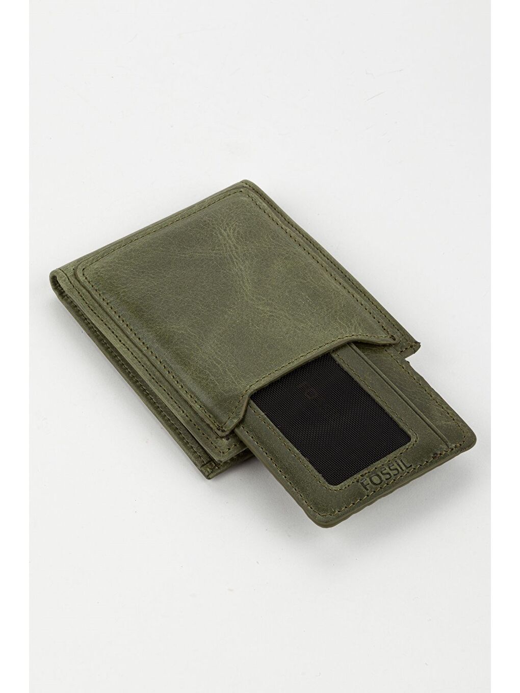 Mor Kutulu Hakiki Deri Ekstra Kartlıklı Yatay Gri Crazy Erkek El Portföyü Cüzdan-1