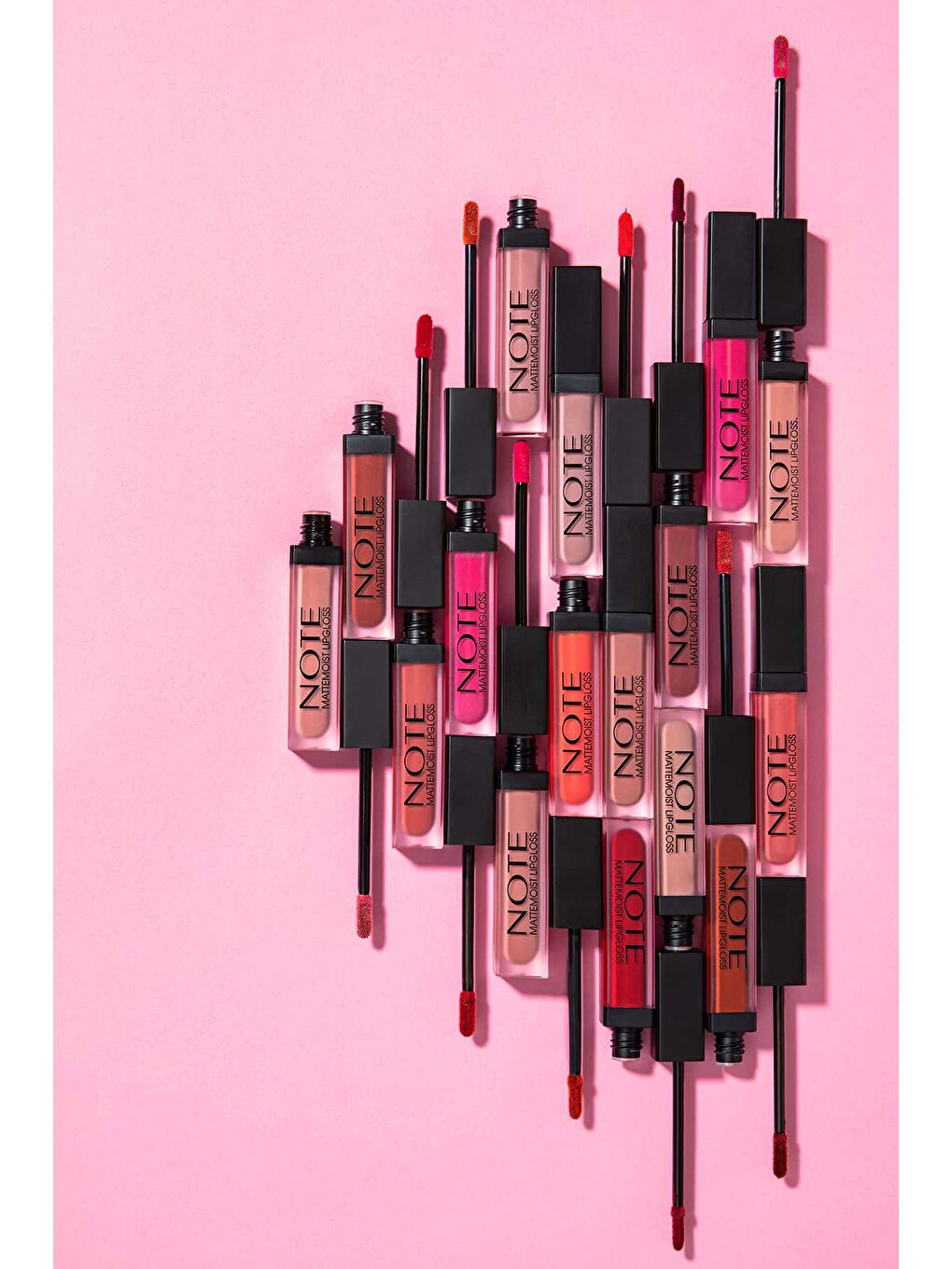 Note Cosmetique Narçiçeği Mattemoist Lipgloss Yarı Mat Saten Bitişli Likit Ruj 405 First Kiss - Nar Çiçeği - 3