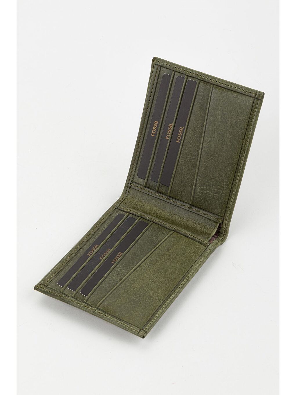 Mor Kutulu Hakiki Deri Ekstra Kartlıklı Yatay Gri Crazy Erkek El Portföyü Cüzdan-3