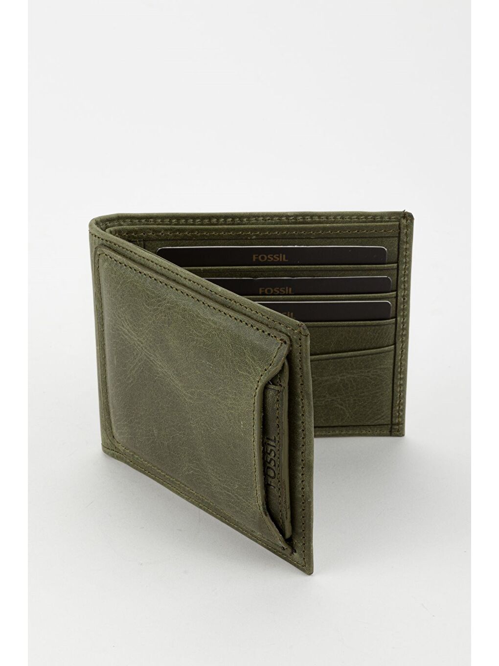 Mor Kutulu Hakiki Deri Ekstra Kartlıklı Yatay Gri Crazy Erkek El Portföyü Cüzdan-4