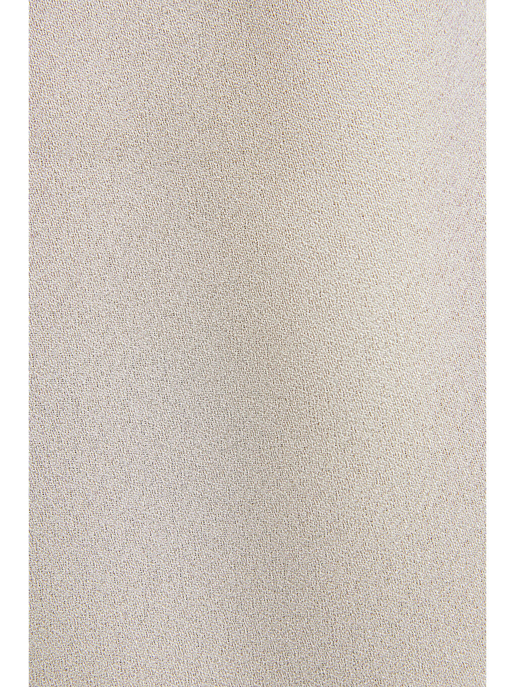 Bej Kemerli Saten Elbise-4