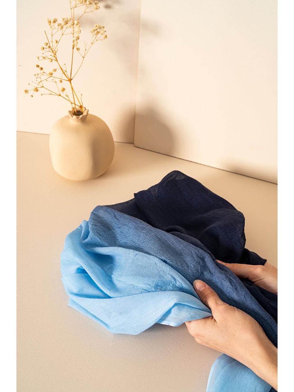 Mavi Kadın Degrade Konfor Şal-1