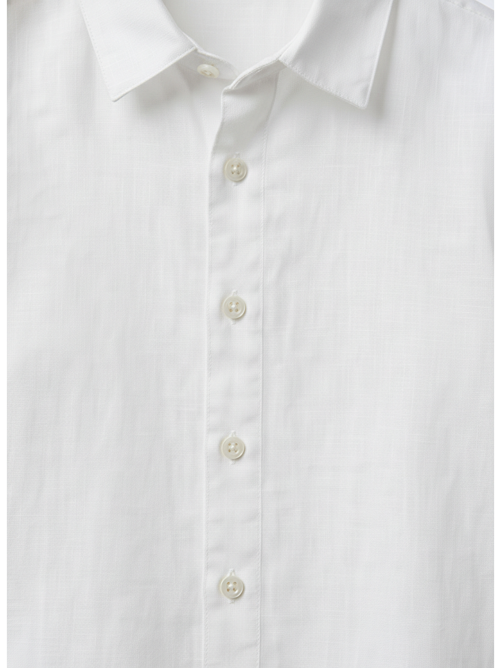 Unisex Çocuk Pamuklu Beyaz Keten Gömlek – Kolları Ayarlanabilir-1