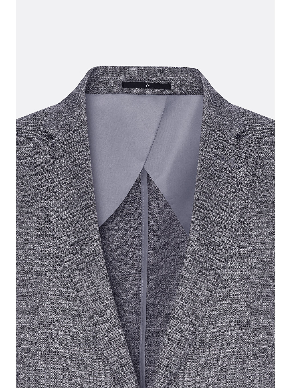 Erkek Lacivert Comfort Fit Rahat Kesim Mono Yaka Casual Blazer Ceket-6