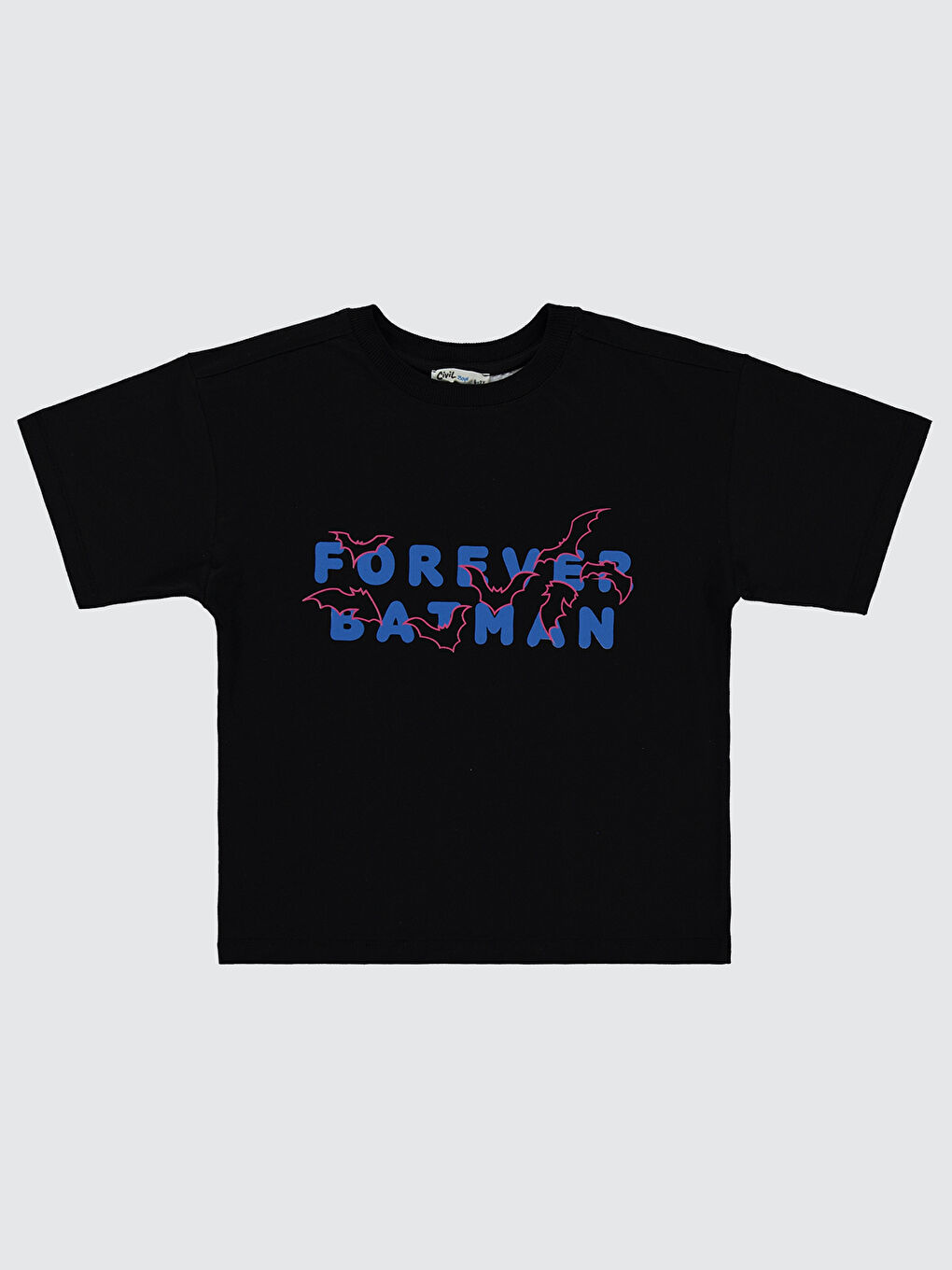 Batman Erkek Çocuk Tişört 6-9 Yaş Siyah-1