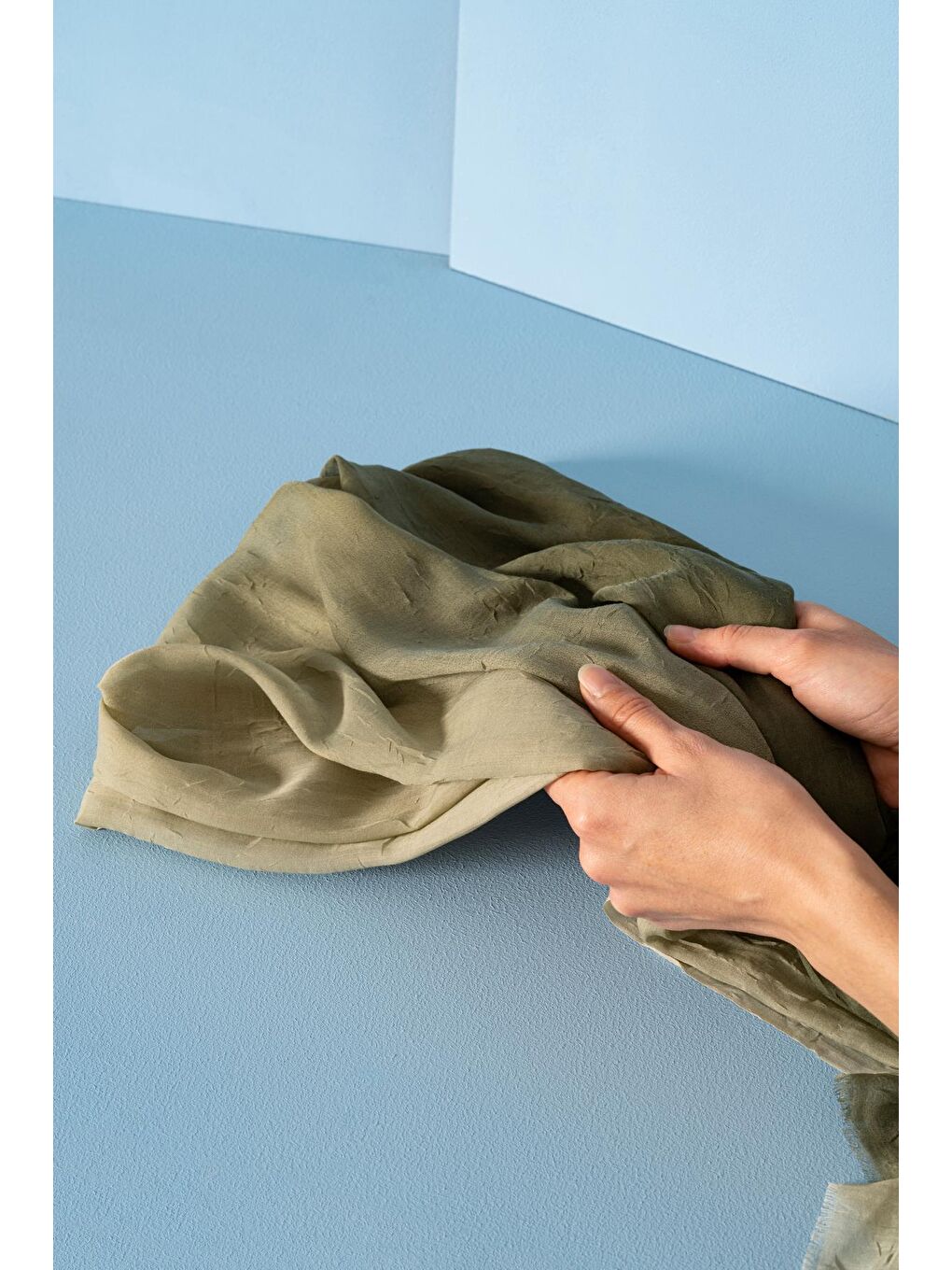 Haki Kadın Degrade Konfor Şal-1