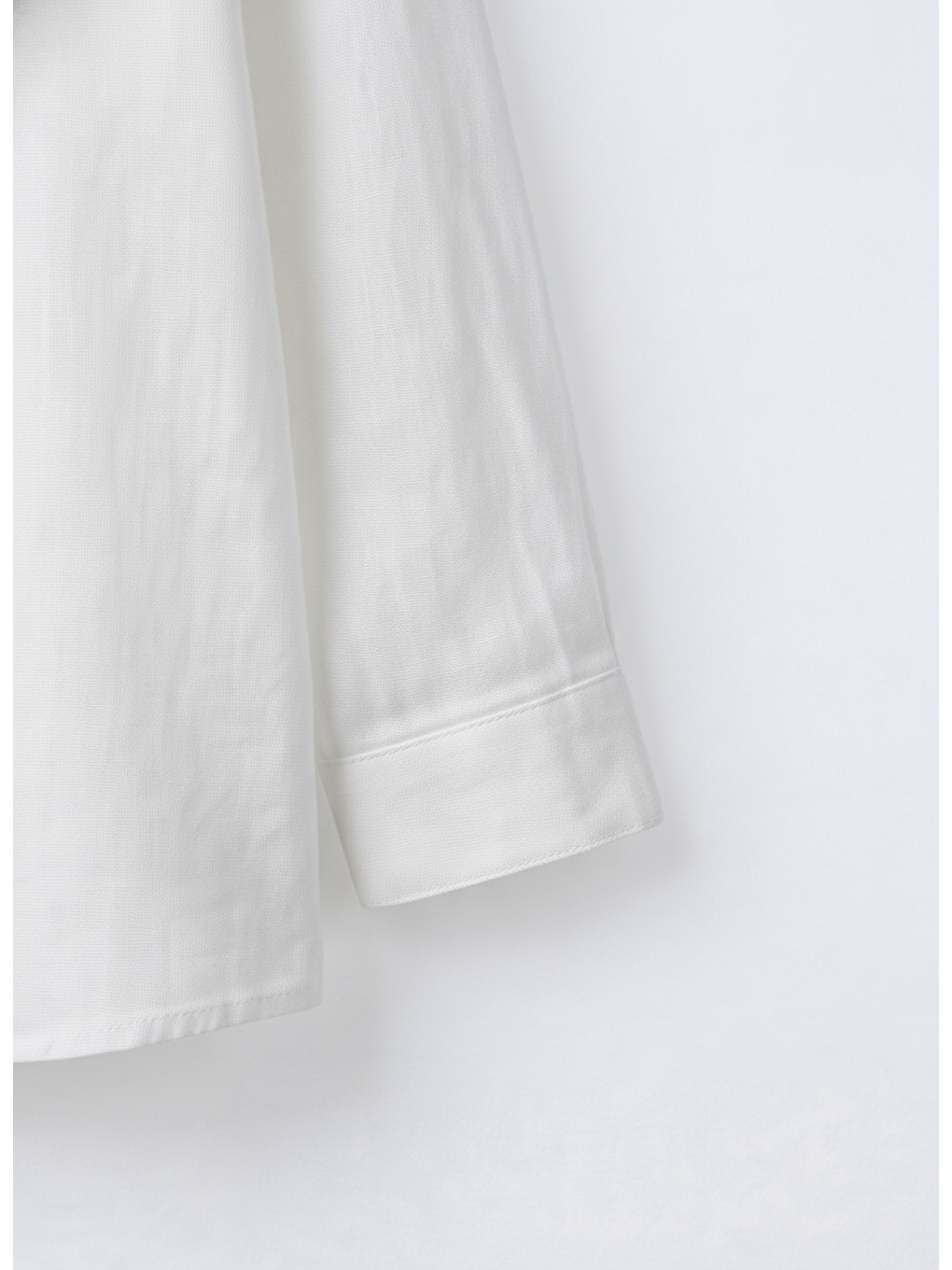 Unisex Çocuk Pamuklu Beyaz Keten Gömlek – Kolları Ayarlanabilir-3