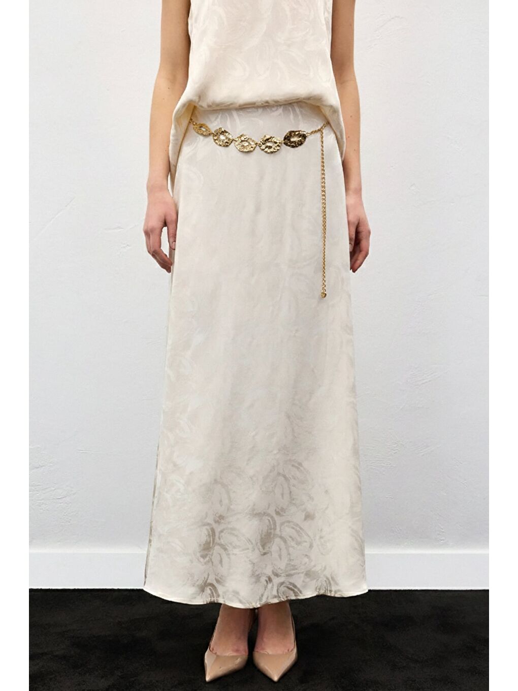 Lior Uzun Etek - Bej-6