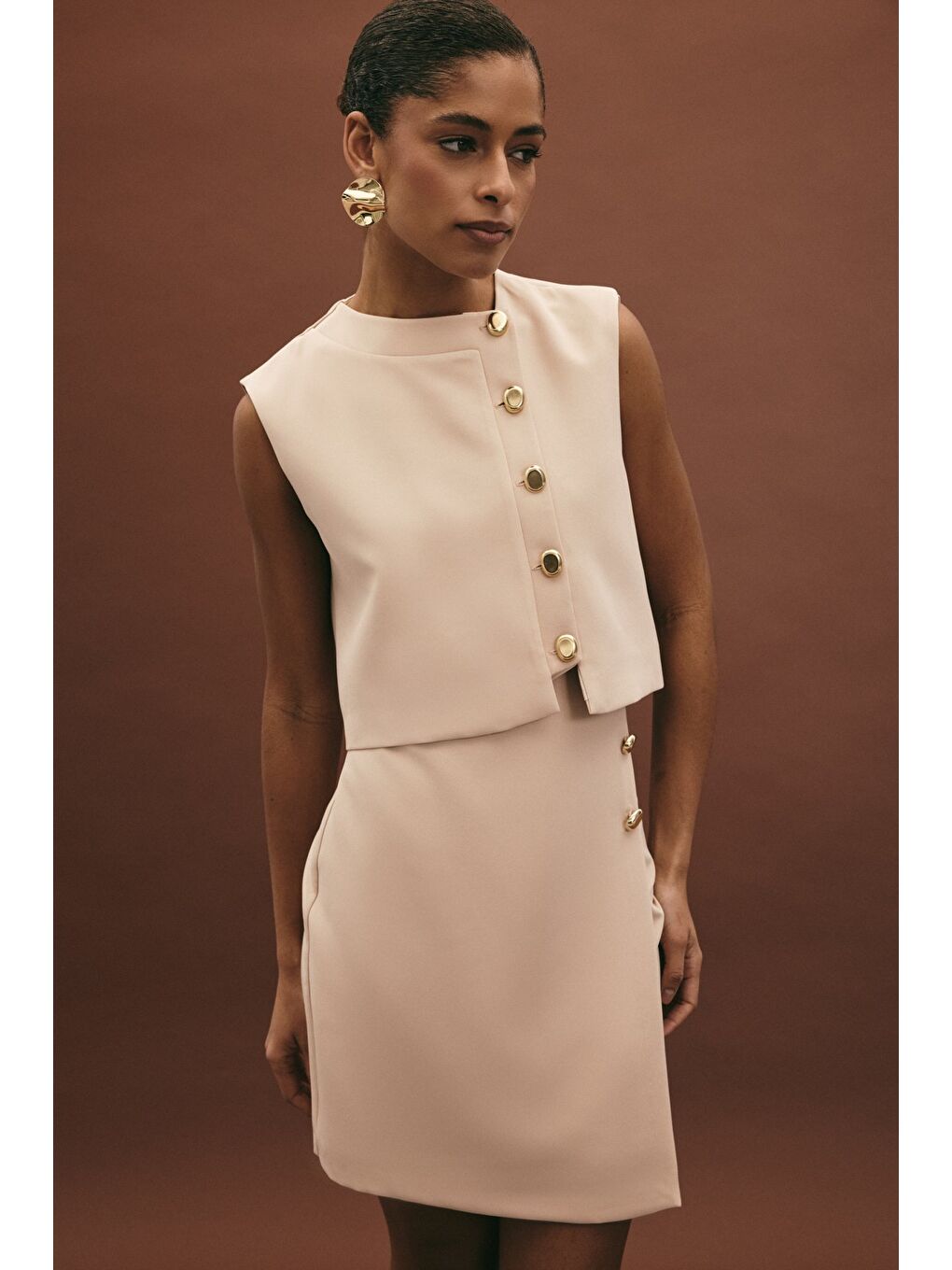 Lucy Mini Etek - Bej-2