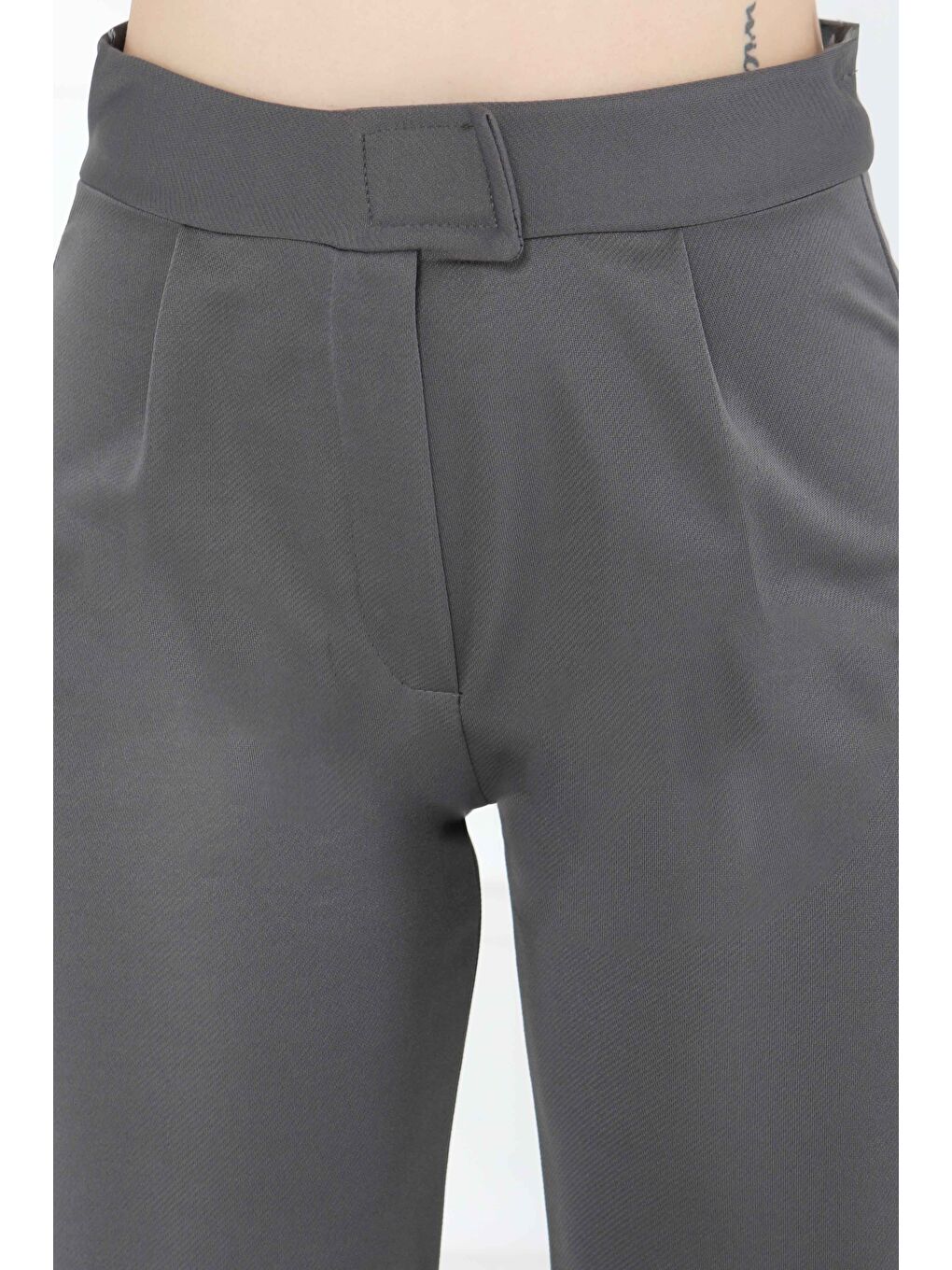 Gri Palazzo Pantolon Füme - 27077-3