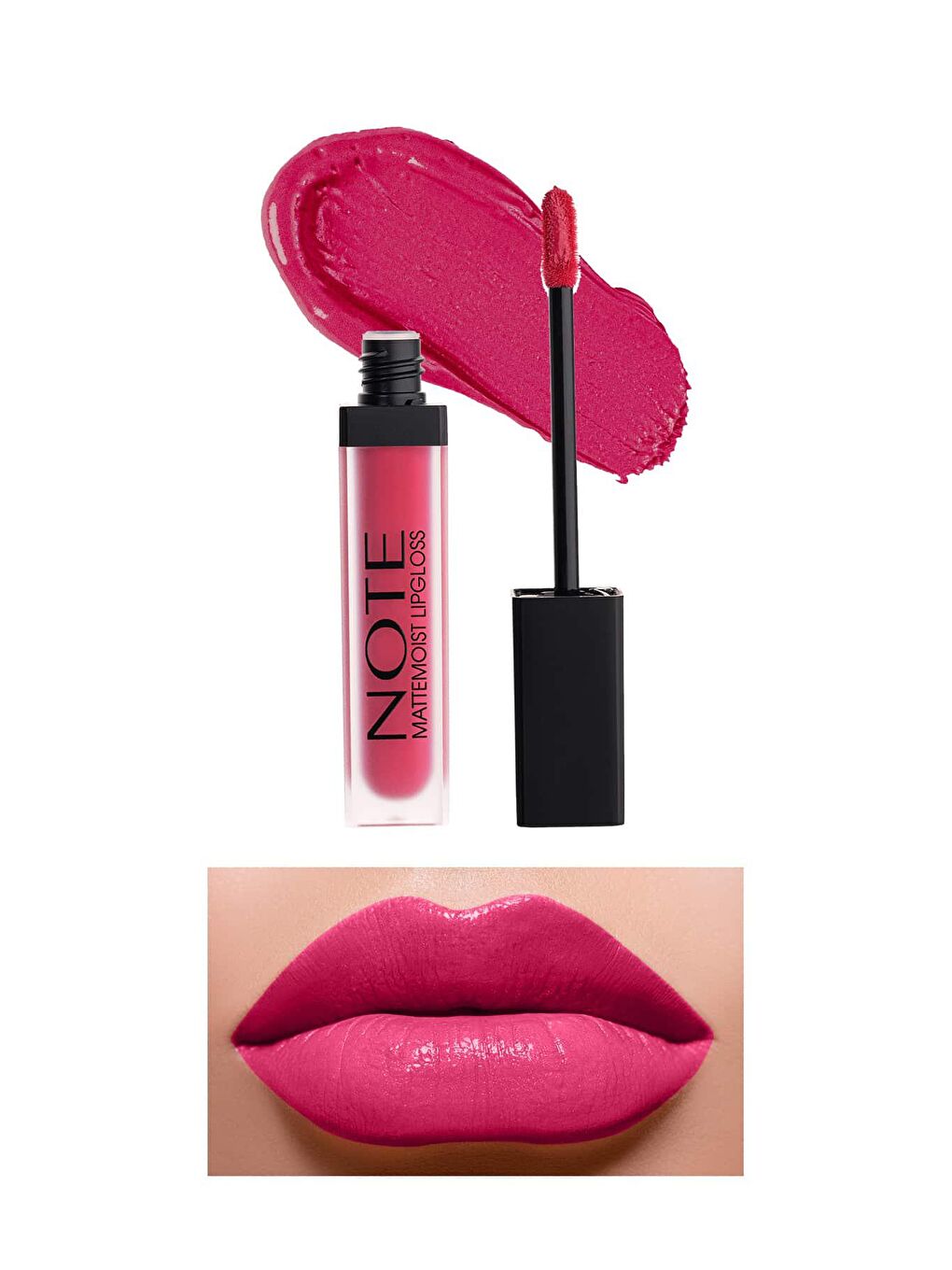 Note Cosmetique Pembe Mattemoist Lipgloss Yarı Mat Saten Bitişli Likit Ruj 406 Sweet Heart - Pembe - 1